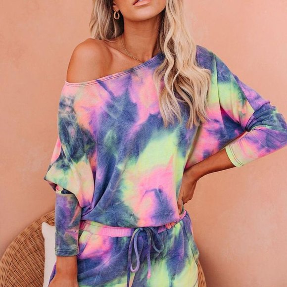 Monarch Fashion Pants - Women's Tie Dye Shorts Set